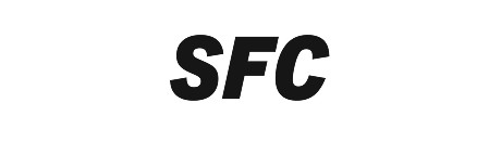 Bold, black letters SFC centered on a light gray background.