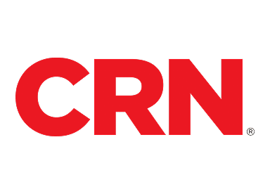 The image features the bold red letters CRN in uppercase on a solid black background.