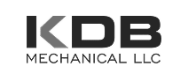Logo for KDB Mechanical LLC. The letters KDB are bold and capitalized, with K in a lighter shade. Below, MECHANICAL LLC appears in smaller, uppercase letters. The design is in grayscale.